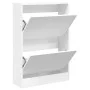 White engineered wood shoe rack 60x21x87.5 cm by , Shoe racks and shoe organizers - Ref: Foro24-839889, Price: 84,98 €, Disco...