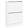 White engineered wood shoe rack 60x21x87.5 cm by , Shoe racks and shoe organizers - Ref: Foro24-839889, Price: 84,98 €, Disco...