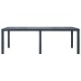 Grauer Gartentisch aus Kunststoff in Rattanoptik, 220 x 90 x 72 cm von vidaXL, Gartentische - Ref: Foro24-45608, Preis: 179,5...