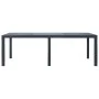Gray rattan look plastic garden table 220x90x72 cm by vidaXL, Garden tables - Ref: Foro24-45608, Price: 193,65 €, Discount: %