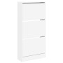 White engineered wood shoe rack 60x21x125.5 cm by , Shoe racks and shoe organizers - Ref: Foro24-839896, Price: 97,08 €, Disc...