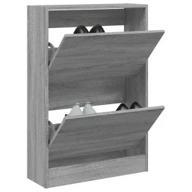 Engineered wood gray Sonoma shoerack 60x21x87.5 cm by , Shoe racks and shoe organizers - Ref: Foro24-839894, Price: 66,24 €, ...