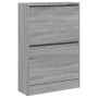 Engineered wood gray Sonoma shoerack 60x21x87.5 cm by , Shoe racks and shoe organizers - Ref: Foro24-839894, Price: 67,55 €, ...