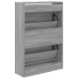 Engineered wood gray Sonoma shoerack 60x21x87.5 cm by , Shoe racks and shoe organizers - Ref: Foro24-839894, Price: 66,24 €, ...