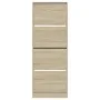 Zapatero de madera de ingeniería roble Sonoma 60x21x163,5 cm de , Zapateros y organizadores de calzado - Ref: Foro24-839905, ...