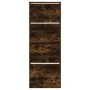 Rauchige Eichenholz-Ingenieur-Holzschuhmacher 60x21x163,5 cm von , Schuhregale und Schuhorganisatoren - Ref: Foro24-839907, P...
