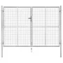 Puerta de jardín de acero galvanizado plateado 306x225 cm de vidaXL, Puertas de jardín - Ref: Foro24-144765, Precio: 497,79 €...