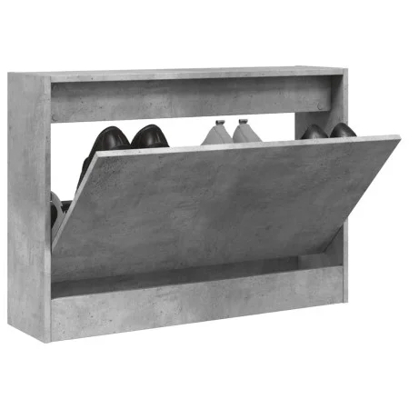 Engineered wood shoe cabinet in concrete gray, 80x21x57 cm by , Shoe racks and shoe organizers - Ref: Foro24-839913, Price: 5...