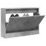 Engineered wood shoe cabinet in concrete gray, 80x21x57 cm by , Shoe racks and shoe organizers - Ref: Foro24-839913, Price: 5...