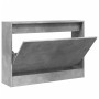 Engineered wood shoe cabinet in concrete gray, 80x21x57 cm by , Shoe racks and shoe organizers - Ref: Foro24-839913, Price: 5...