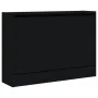 Engineered wood black shoerack 80x21x57 cm by , Shoe racks and shoe organizers - Ref: Foro24-839911, Price: 71,92 €, Discount: %