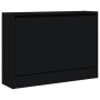Zapatero de madera de ingeniería negro 80x21x57 cm de , Zapateros y organizadores de calzado - Ref: Foro24-839911, Precio: 69...
