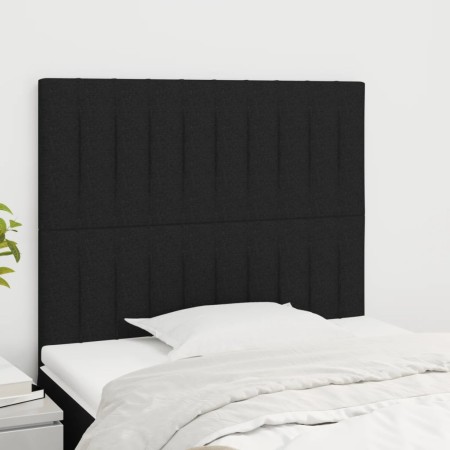Cabeceros 2 unidades de tela negro 90x5x78/88 cm en Cabeceros y pies de cama | Comprar online en Foro24