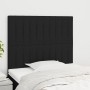 Cabeceros 2 unidades de tela negro 90x5x78/88 cm