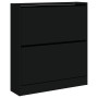 Black engineered wood shoe rack 80x21x87.5 cm by , Shoe racks and shoe organizers - Ref: Foro24-839918, Price: 92,96 €, Disco...
