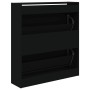 Black engineered wood shoe rack 80x21x87.5 cm by , Shoe racks and shoe organizers - Ref: Foro24-839918, Price: 92,96 €, Disco...