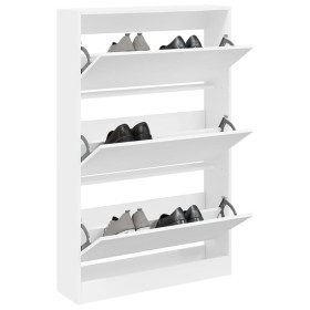 Weißes Holzwerkstoff Zapatero 80x21x125,5 cm von , Schuhregale und Schuhorganisatoren - Ref: Foro24-839924, Preis: 128,34 €, ...