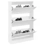 Weißes Holzwerkstoff Zapatero 80x21x125,5 cm von , Schuhregale und Schuhorganisatoren - Ref: Foro24-839924, Preis: 128,34 €, ...