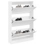 Weißes Holzwerkstoff Zapatero 80x21x125,5 cm von , Schuhregale und Schuhorganisatoren - Ref: Foro24-839924, Preis: 128,34 €, ...