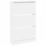 Engineered wood white shoe rack 80x21x125.5 cm by , Shoe racks and shoe organizers - Ref: Foro24-839924, Price: 126,45 €, Dis...