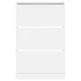 Engineered wood white shoe rack 80x21x125.5 cm by , Shoe racks and shoe organizers - Ref: Foro24-839924, Price: 126,45 €, Dis...