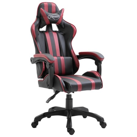 Gaming-Stuhl aus Kunstleder in der Farbe Rotwein von vidaXL, Gaming-Stühle - Ref: Foro24-20215, Preis: 153,14 €, Rabatt: %