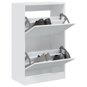 Weißes Holzwerkstoff Zapatero 60x34x96,5 cm von , Schuhregale und Schuhorganisatoren - Ref: Foro24-839945, Preis: 74,22 €, Ra...