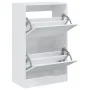 Engineered wood white shoe rack 60x34x96.5 cm by , Shoe racks and shoe organizers - Ref: Foro24-839945, Price: 73,33 €, Disco...