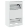 Engineered wood white shoe rack 60x34x96.5 cm by , Shoe racks and shoe organizers - Ref: Foro24-839945, Price: 73,33 €, Disco...