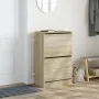Engineered wood shoe rack in Sonoma oak, 60x34x96.5 cm by , Shoe racks and shoe organizers - Ref: Foro24-839947, Price: 76,56...
