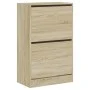 Engineered wood shoe rack in Sonoma oak, 60x34x96.5 cm by , Shoe racks and shoe organizers - Ref: Foro24-839947, Price: 76,56...