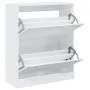 White engineered wood shoe rack 80x34x96.5 cm by , Shoe racks and shoe organizers - Ref: Foro24-839966, Price: 101,04 €, Disc...