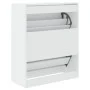 White engineered wood shoe rack 80x34x96.5 cm by , Shoe racks and shoe organizers - Ref: Foro24-839966, Price: 101,04 €, Disc...