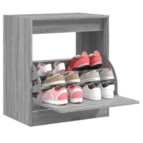 Engineered wood shoe rack in Sonoma grey, 60x42x69 cm. by , Shoe racks and shoe organizers - Ref: Foro24-839985, Price: 59,64...