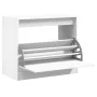 Engineered wood white shoerack 80x42x69 cm by , Shoe racks and shoe organizers - Ref: Foro24-840001, Price: 57,95 €, Discount: %