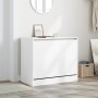 Engineered wood white shoerack 80x42x69 cm by , Shoe racks and shoe organizers - Ref: Foro24-840001, Price: 58,54 €, Discount: %