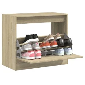 Engineered wood shoe rack in Sonoma oak, 80x42x69 cm. by , Shoe racks and shoe organizers - Ref: Foro24-840003, Price: 64,09 ...
