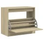 Engineered wood shoe rack in Sonoma oak, 80x42x69 cm. by , Shoe racks and shoe organizers - Ref: Foro24-840003, Price: 64,09 ...