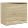 Zapatero de madera de ingeniería roble Sonoma 80x42x69 cm de , Zapateros y organizadores de calzado - Ref: Foro24-840003, Pre...