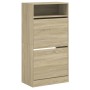Zapatero de madera de ingeniería roble Sonoma 60x34x116 cm
