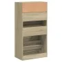 Engineered wood shoe rack in Sonoma oak, 60x34x116 cm. by , Shoe racks and shoe organizers - Ref: Foro24-840017, Price: 77,69...