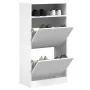Engineered wood white shoe rack 60x34x116 cm by , Shoe racks and shoe organizers - Ref: Foro24-840015, Price: 78,67 €, Discou...