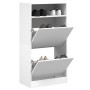 Weißes Holzwerkstoff Zapatero 60x34x116 cm von , Schuhregale und Schuhorganisatoren - Ref: Foro24-840015, Preis: 79,63 €, Rab...