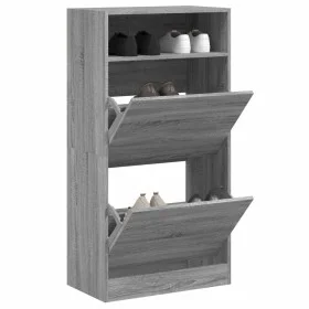 Engineered wood gray Sonoma shoerack 60x34x116 cm by , Shoe racks and shoe organizers - Ref: Foro24-840020, Price: 91,16 €, D...