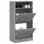 Sonoma graues Holzwerkstoff Zapatero 60x34x116 cm von , Schuhregale und Schuhorganisatoren - Ref: Foro24-840020, Preis: 92,48...