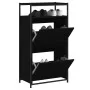 Zapatero de madera de ingeniería negro 60x34x112 cm de , Zapateros y organizadores de calzado - Ref: Foro24-840029, Precio: 9...