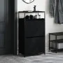 Zapatero de madera de ingeniería negro 60x34x112 cm de , Zapateros y organizadores de calzado - Ref: Foro24-840029, Precio: 9...