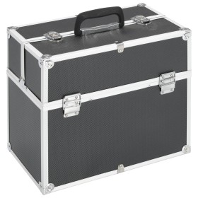 Schwarzer Kosmetikkoffer aus Aluminium, 38 x 23 x 34 cm von vidaXL, Kulturbeutel - Ref: Foro24-91833, Preis: 52,16 €, Rabatt: %