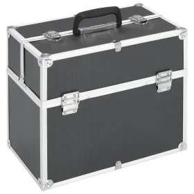 Schwarzer Kosmetikkoffer aus Aluminium, 38 x 23 x 34 cm von vidaXL, Kulturbeutel - Ref: Foro24-91833, Preis: 51,40 €, Rabatt: %