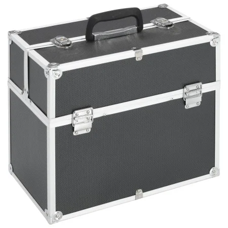 Estuche de maquillaje aluminio negro 38x23x34 cm de vidaXL, Neceseres - Ref: Foro24-91833, Precio: 51,40 €, Descuento: %